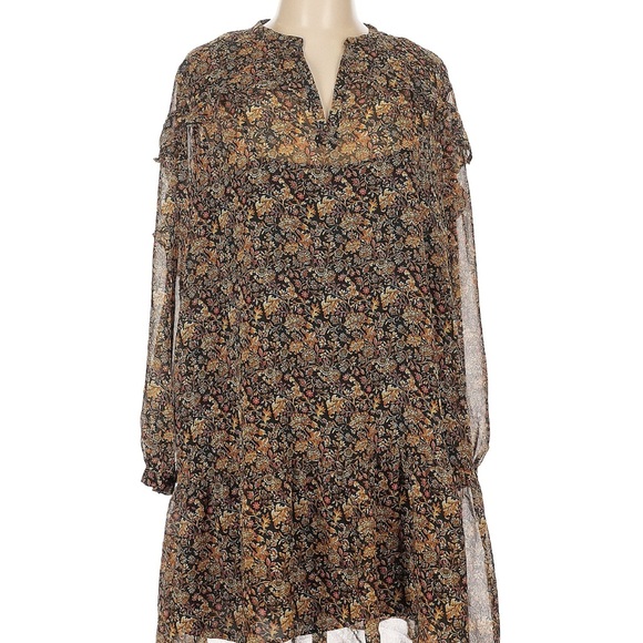 Floral Long Sleeve Dress - Picture 1 of 4